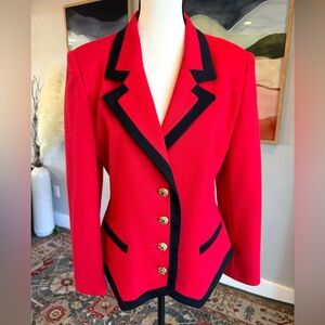 Oleg Cassini Red Vintage Blazer